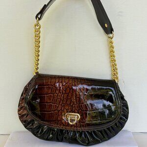 Fortuna Valentino Brown Leather Handbag Brand New